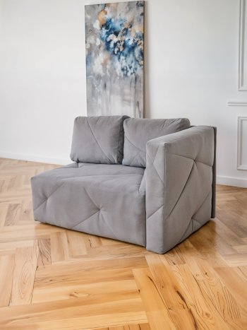 Диван 1010 серый, правый (BRENDOSS) в Сысерти - sysert.mebel-e96.ru