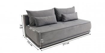 Диван-кровать 1001 серый (Brendoss) в Сысерти - sysert.mebel-e96.ru