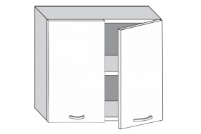 1.80.2 Луиза Шкаф настенный с двумя дверцами h 720 в Сысерти - sysert.mebel-e96.ru | фото