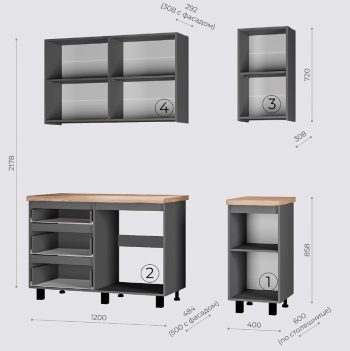 Кухонный гарнитур Асти 1600 мм (БТС) в Сысерти - sysert.mebel-e96.ru