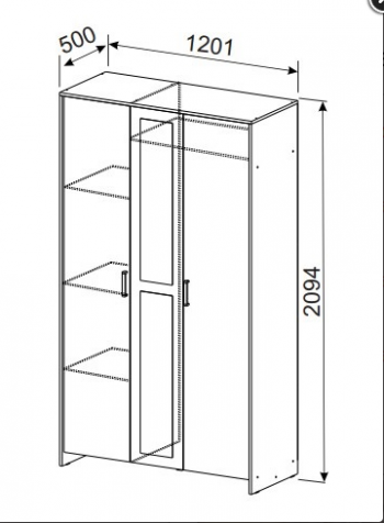 Шкаф распашной 1200 мм Дольче дуб золотой (СВ) в Сысерти - sysert.mebel-e96.ru