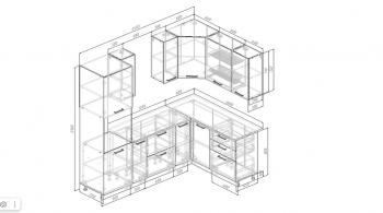 Угловой кухонный гарнитур Дели 2400*1600 мм Sanvut в Сысерти - sysert.mebel-e96.ru