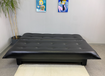 Диван-кровать Поло Стайл экокожа Sunny Black в Сысерти - sysert.mebel-e96.ru