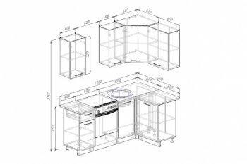 Кухонный гарнитур угловой Лада 2000*1200 мм (Sanvut) в Сысерти - sysert.mebel-e96.ru