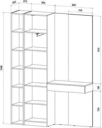Прихожая Ева кашемир (Лин) в Сысерти - sysert.mebel-e96.ru