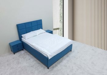 Кровать с подъемным механизмом Мега синий (Лин) в Сысерти - sysert.mebel-e96.ru