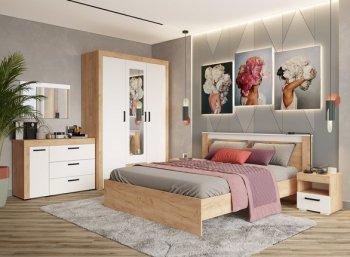 Кровать двуспальная Адель белый (Текс) в Сысерти - sysert.mebel-e96.ru