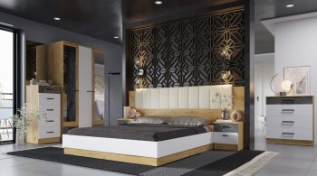 Спальный гарнитур Адель модульный вотан/белый (Эра) в Сысерти - sysert.mebel-e96.ru