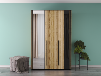 Шкаф распашной 1500 мм Аэлита сек. №10 с зеркалом (Росток) в Сысерти - sysert.mebel-e96.ru