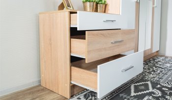 Комод Алена дуб сонома/белый (Имп) в Сысерти - sysert.mebel-e96.ru