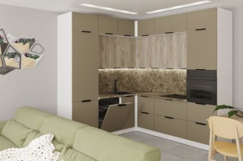 Кухонный гарнитур Альба гранд прайм 2200х2500 мм (Герда) в Сысерти - sysert.mebel-e96.ru
