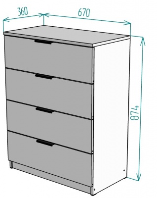 Комод Anna K216 874х670х360 в Сысерти - sysert.mebel-e96.ru