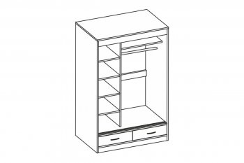 Шкаф-купе 1500 мм (арт. 009) ясень шимо (Делис) в Сысерти - sysert.mebel-e96.ru