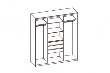 Шкаф-купе 1700 мм 3-х дверный с 1-м зеркалом (арт. 012) бодега (Диал) в Сысерти - sysert.mebel-e96.ru