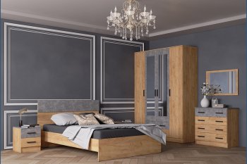 Кровать двуспальная Асти крафт (Микон) в Сысерти - sysert.mebel-e96.ru