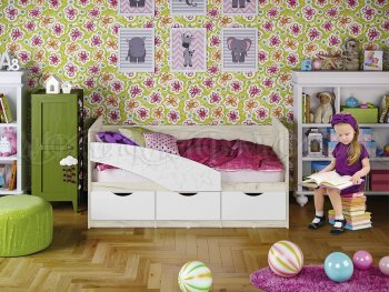 Кровать Бабочки Шарли белый (Миф) в Сысерти - sysert.mebel-e96.ru