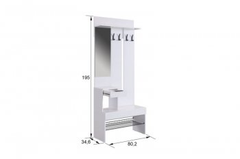 Прихожая Баско К7 (белое дерево) (Мебельсон) в Сысерти - sysert.mebel-e96.ru