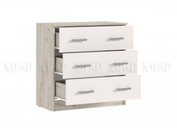 Комод 3 ящика Бася крафт/кашемир (Миф) в Сысерти - sysert.mebel-e96.ru