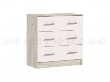 Комод 3 ящика Бася крафт/кашемир (Миф) в Сысерти - sysert.mebel-e96.ru