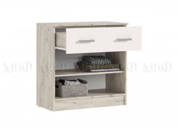 Комод 1 ящик 2 двери Бася крафт/кашемир (Миф) в Сысерти - sysert.mebel-e96.ru