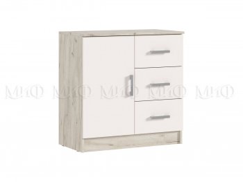 Комод 3 ящика 1 дверь Бася крафт/кашемир (Миф) в Сысерти - sysert.mebel-e96.ru