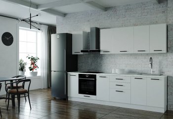 Кухонный гарнитур Белый глянец 2800 МДФ (Санвут) в Сысерти - sysert.mebel-e96.ru