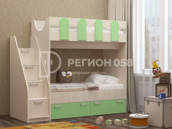 Двухъярусная кровать Бемби-11 МДФ (Регион) в Сысерти - sysert.mebel-e96.ru