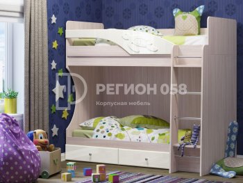 Двухъярусная кровать Бемби МДФ (Регион) в Сысерти - sysert.mebel-e96.ru