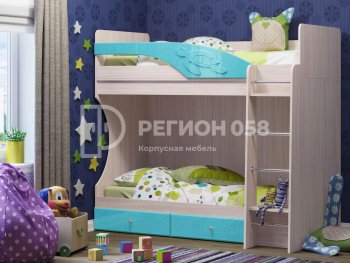 Двухъярусная кровать Бемби МДФ (Регион) в Сысерти - sysert.mebel-e96.ru