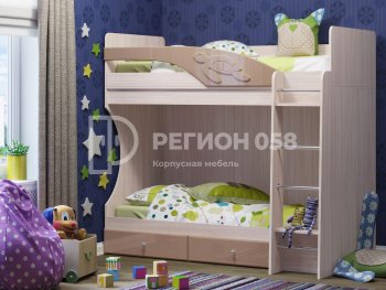 Двухъярусная кровать Бемби МДФ (Регион) в Сысерти - sysert.mebel-e96.ru