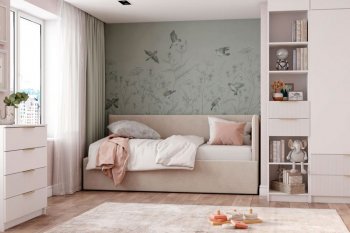 Диван-кровать Бенто с ПМ, велюр Крем (ДСВ) в Сысерти - sysert.mebel-e96.ru