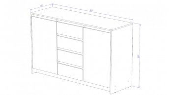 Комод большой Бостон анкор (Лин) в Сысерти - sysert.mebel-e96.ru