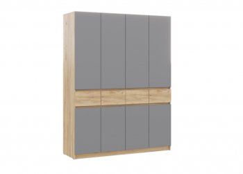Шкаф 1600 мм Бостон Лайт ШК-004 серый (Стиль) в Сысерти - sysert.mebel-e96.ru | фото