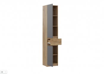 Шкаф (пенал) 400 мм Бостон Лайт ШК-001 серый (Стиль) в Сысерти - sysert.mebel-e96.ru