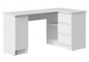 Стол письменный угловой Бостон лайт СП-003 белый (Стиль) в Сысерти - sysert.mebel-e96.ru
