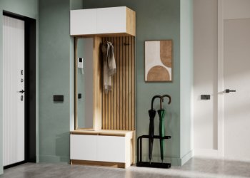 Прихожая Бостон Лайт комп.1 белый (Стиль) в Сысерти - sysert.mebel-e96.ru