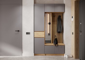 Прихожая Бостон Лайт комп.1 серый шифер (Стиль) в Сысерти - sysert.mebel-e96.ru