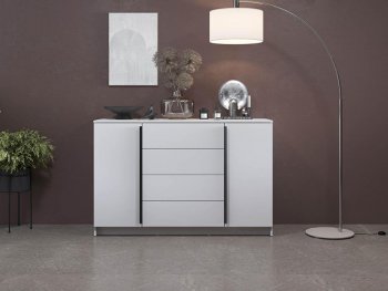 Комод 67.11 Брандо ЛДСП New белый (Олмеко) в Сысерти - sysert.mebel-e96.ru