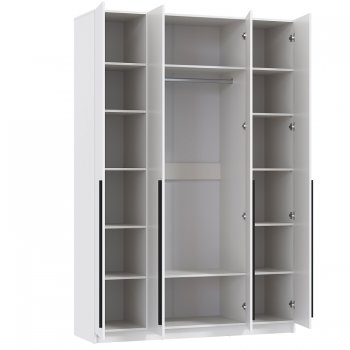 Шкаф 1600 мм 67.13 Брандо ЛДСП белый (высота 2400) (Олмеко) в Сысерти - sysert.mebel-e96.ru