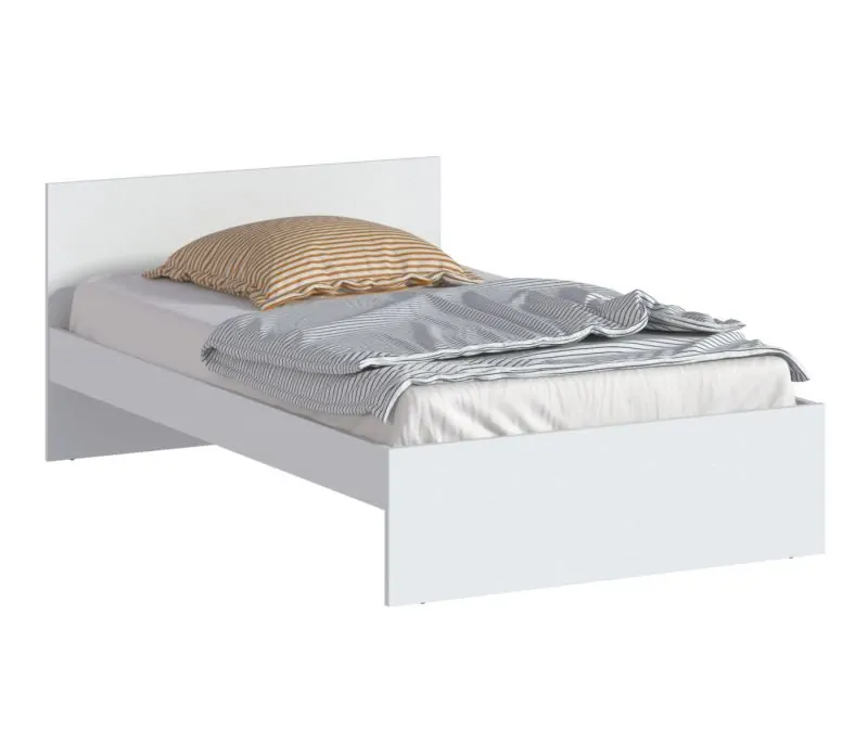 Кровать (1600) Бруклин СБ-3354 с основанием ЛДСП (Белый) (СП) в Сысерти - sysert.mebel-e96.ru