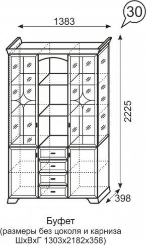 Буфет Венеция 30 бодега в Сысерти - sysert.mebel-e96.ru