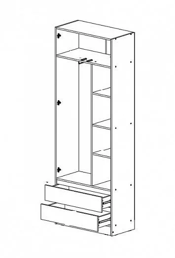 Шкаф 800 мм Челси Color (Миф) в Сысерти - sysert.mebel-e96.ru