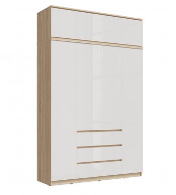 Шкаф 1600 мм Челси с антресолью сонома (Миф) в Сысерти - sysert.mebel-e96.ru