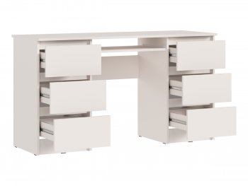 Письменный стол Челси 6 ящиков кашемир (Миф) в Сысерти - sysert.mebel-e96.ru