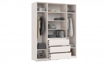 Шкаф 1600 мм Челси с антресолью Кашемир (Миф) в Сысерти - sysert.mebel-e96.ru