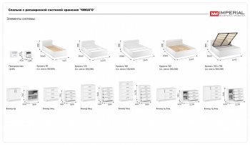 Спальный гарнитур Чикаго модульный, белый (Имп) в Сысерти - sysert.mebel-e96.ru