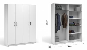 Шкаф 1600 мм Чикаго 4дв (Имп) в Сысерти - sysert.mebel-e96.ru
