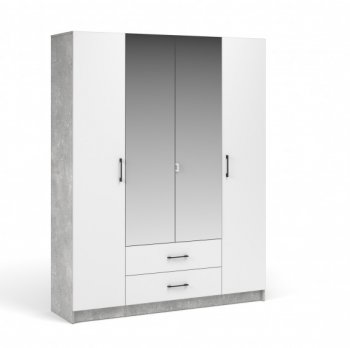 Шкаф 1600 мм Чикаго 4дв2ящ с зеркалом MAX (Имп) в Сысерти - sysert.mebel-e96.ru