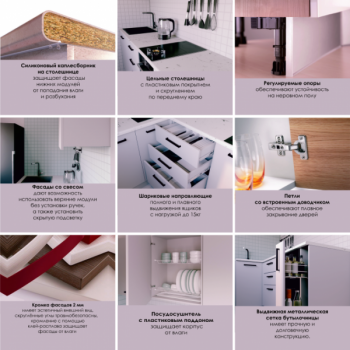 Кухонный гарнитур Капри 2200 мм МДФ/ЛДСП (Санвут) в Сысерти - sysert.mebel-e96.ru