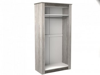 Шкаф 1100 мм 2-х дверный Денвер Риббек серый (СБК) в Сысерти - sysert.mebel-e96.ru